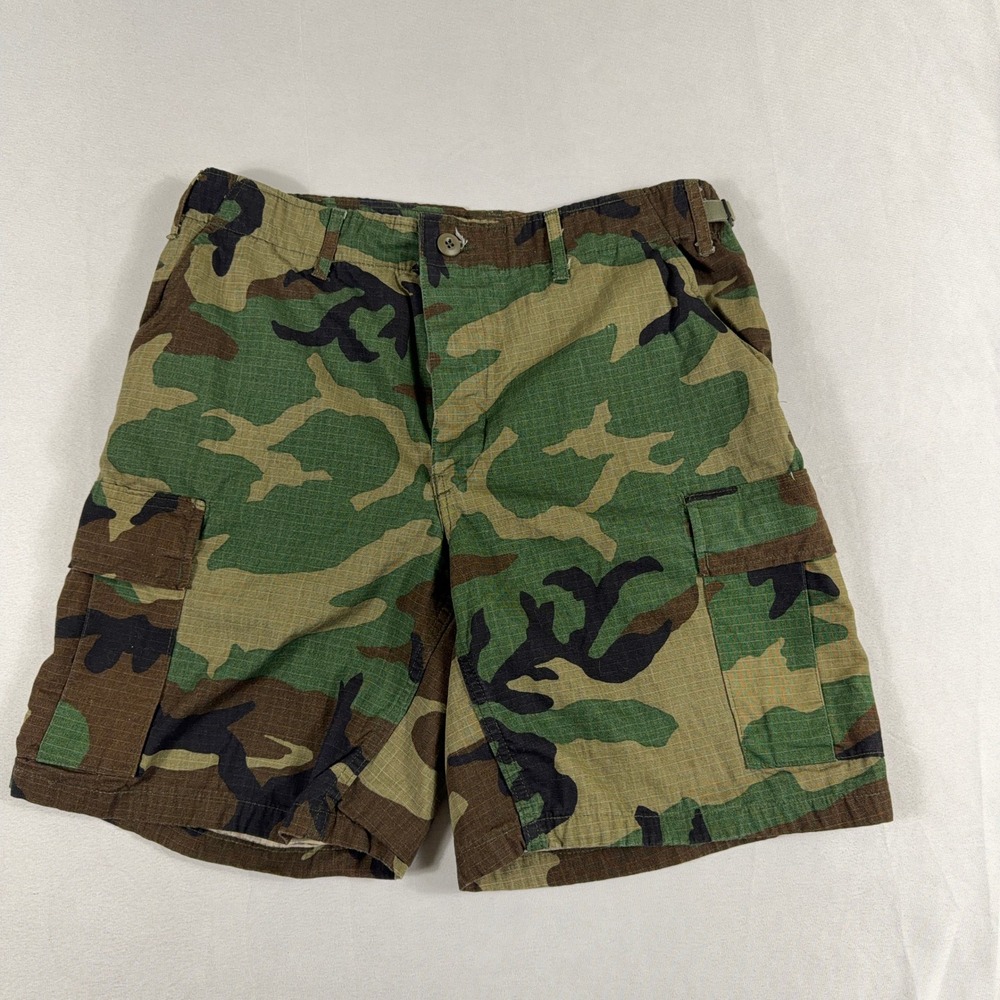 Tru-Spec Cargo Shorts Woodland Camo Ripstop Military Tactical Mens Medium